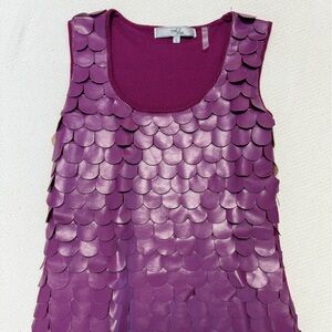 Chico's Vibrant Purple Sequin Tank Top